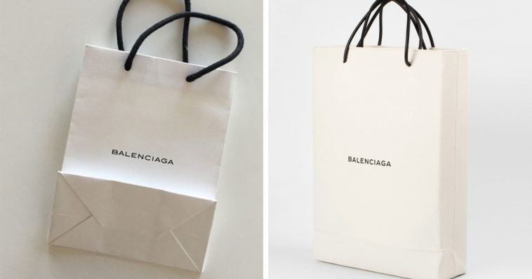 balenciaga paper bag look alike