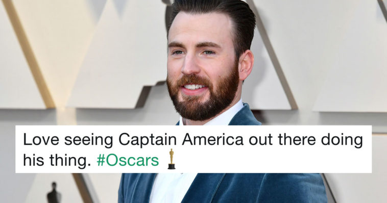 Chris Evans Has A Real Life Captain America Moment At The Oscars