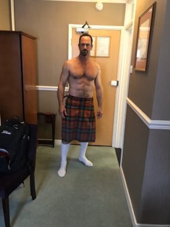 Christopher Meloni Generously Donates Shirtless Kilt Thirst Traps To