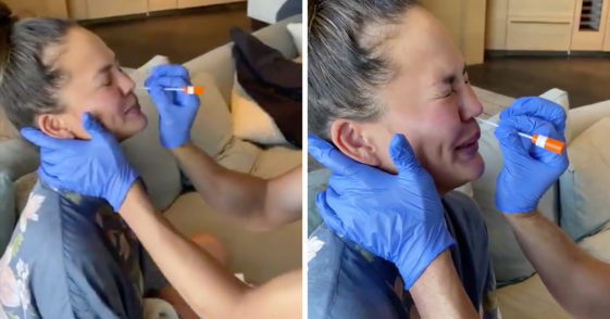 Chrissy Teigen Gets Tested For COVID-19 Before Breast Implant Removal Surgery