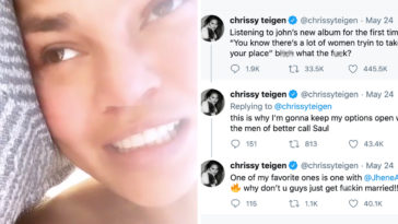 Chrissy Teigen Got So Jealous Over John Legend's "Other Women" Lyrics She Leaked His New Album On Instagram