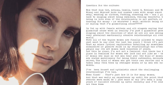 Lana Del Rey Confuses Fans With Angry Instagram Letter